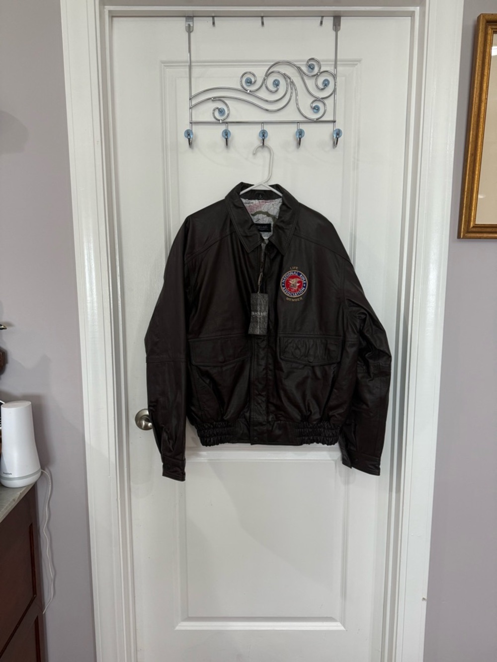 Men's Black Bomber Jacket NRA